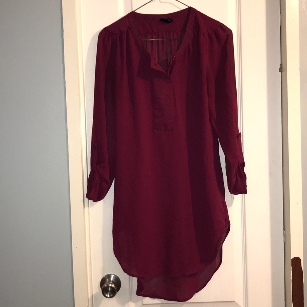Shear 3/4 sleeve blouse